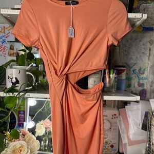 Orange skin tight Dress
